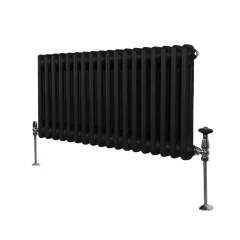 Tradicionalni radiator z 2 stolpcema - 300 x 832 mm - črn