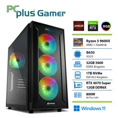 PCPLUS Gamer Ryzen 5 9600X/32GB/2TB/RTX 4070 Super 12GB/W11 Home gaming namizni računalnik