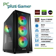 PCPLUS Gamer Ryzen 5 9600X/32GB/2TB/RTX 4070 Super 12GB gaming namizni računalnik