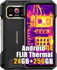 Ulefone Armor 27T Pro 5G 24/256GB, črna pametni robustni telefon Wärmebildkamera Android 14, 10600mAh