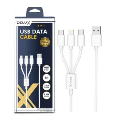 USB kabel za polnjenje ali prenos podatkov 3v1 micro USB, USB-C in Lightning