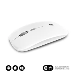 Raton Subblim Dual Flat Mouse White Polivanje