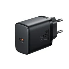 Hitri mali stenski polnilec USB-C 25 W, črn