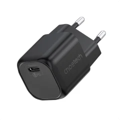 Stenski polnilec GaN USB Type C PD 30 W, črn