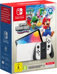 NINTENDO Switch OLED (z igro Super Mario Bros. Wonder + 12 mesecev NSO) bela igralna konzola