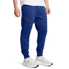 UA Pants Unstoppable Fleece Joggers, Tech Blue/Black - S