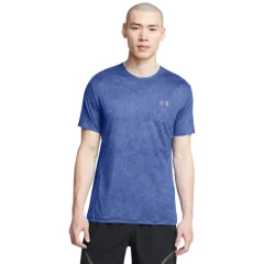 UA Shirt Vanish Elite Vent Printed SS, Tech Blue/Black - XXL