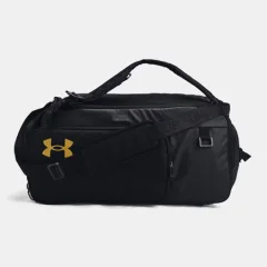 UA Contain Duo Medium Duffle Bag, Black/Metallic Gold