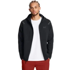 UA Hoodie Unstoppable Full-Zip Fleece, Black - M