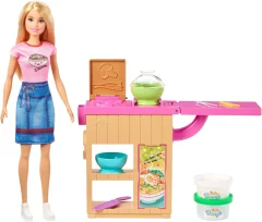 Mattel, Barbie serija You Can Be Anything, komplet z lutko in napravo za rezance, Ve?barvno