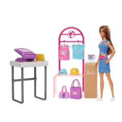 Mattel, Barbie Boutique Creation Set z Lutko Manekenko in Dodatki, Ve?barvno