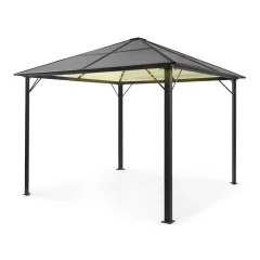 Blumfeldt Pantheon Solid Sky Ambient Solar paviljon s sivo streho (3 x 3m)