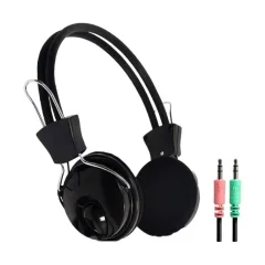 Kubite T-808 Computer Light Headset 30mm gonilniki 1.8m kabel 2x 3.5mm avdio/mikrofon