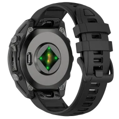 Črn silikonski pašček za uro za Garmin Fenix 8/Enduro 3/Fenix E  20 mm
