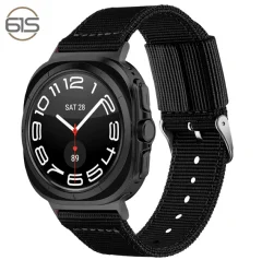 22 mm najlonski pašček za uro z zaponko za Samsung Watch 7 Ultra Black