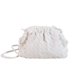 Woven Cloud Bag Torba za čez ramo White