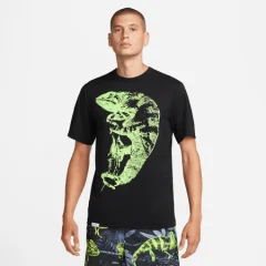 Nike Dri-FIT Hyverse Studio '72 SS Shirt, Black/Lime - XL