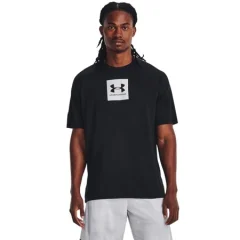 UA Tech Print Fill SS Shirt, Black/White - M