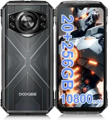 DOOGEE S Cyber 20/256GB,srebrna pametni robustni telefon Android 14，10800mAh 50MP+16MP