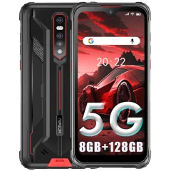 HOTWAV Cyber 7 5G 8/128GB,rdeča pametni robustni telefon Android 11，8280mAh 48MP+32MP+20MP nočni vid