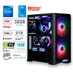 Računalnik MEGA TWR S10 i7-12700K/RTX4080 Super/32GB/2TB-4.0/1000W/Brez OS/črn RGB