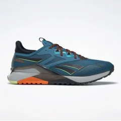 Reebok Nano X2 Adventure Training Shoes, Steely Blue/Black/Orange - 42.5