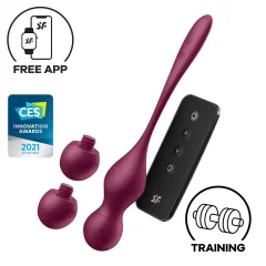 VIBRACIJSKE VAGINALNE KROGLICE Satisfyer Love Birds Vary Wine Red App