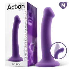 DILDO Action Bouncy Hiper Flexible Purple 7''