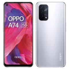 Obnovljeno - znaki rabe - Oppo A74 5G srebrn 128 GB 6 GB ram dual sim - vidne oznake uporabe obnovljeno