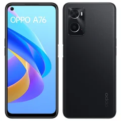 Obnovljeno - znaki rabe - Oppo A76 crn 4G 128 GB 4 GB ram dual sim - vidne oznake uporabe obnovljeno