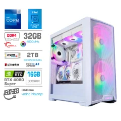 Računalnik MEGA TWR S10 i9-12900KF/RTX4080 Super/32GB/2TB-4.0/1000W/Brez OS/bel RGB