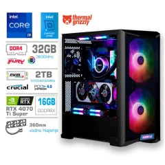 Računalnik MEGA TWR S10 i9-13900K/RTX4070Ti Super/32GB/2TB-4.0/1000W/Brez OS/črn RGB