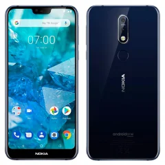 Obnovljeno - znaki rabe - Nokia 7.1 crna 4G 32 GB 3 GB ram dual sim - vidne oznake uporabe obnovljeno