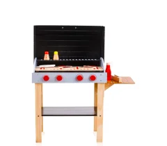 Aga4kids Otroški leseni žar BBQ GRILL