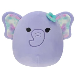 SQU: Squishmallows, 20 cm, ANJALI, LJUBIČASTI SLON S CVJETNOM UKOSNICOM