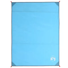 vidaXL Piknik odeja z zatiči modra 205x155 cm