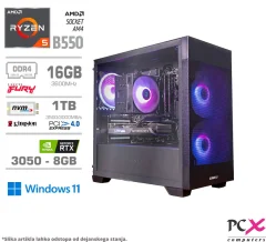 PCX Exton AMD Ryzen R5–5600/16GB/1TB/W11H namizni računalnik