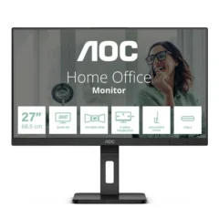 Obnovljeno - znaki rabe - Monitor AOC 68,6 cm (27,0") Q27P3CV 2560x1440 75Hz IPS 4ms 2xHDMI DisplayPort USB-C 65W 4xUSB3.2 Pivot Zvočniki  3H AdaptiveSync RJ45 ProLine