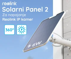 Obnovljeno - znaki rabe - REOLINK Solarni Panel 2 črn, 6W, solarno napajanje kamer