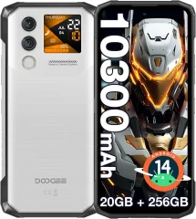 DOOGEE Blade 10 Max 20/256GB, srebrna pametni robustni telefon Android 14, 10300mAh 50MP NFC