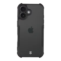 Tactical Quantum silikonski ovitek za iPhone 16 - prozorno črn