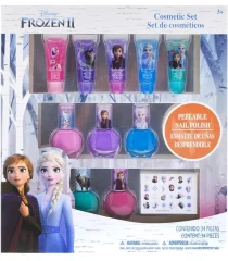 Frozen Kit Gloss za ustnice+balzam za ustnice+lak za nohte+čopič+pilica za nohte+okraski za nohte+gumice za lase