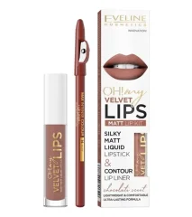 Eveline Oh My Lips Matt Lip Kit Liner Nº12