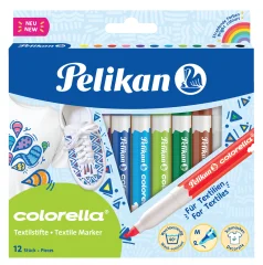 Pelikan flomaster za tekstil colorella, kartonska škatla 12