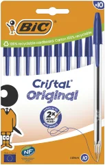 BIC Cristal Original kemični svinčnik, moder, kartonska škatla 10