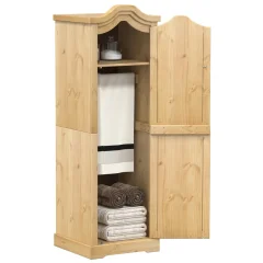 The Living Store Garderobna omara Corona 55x52x170 cm trdna borovina - Garderobna Omara