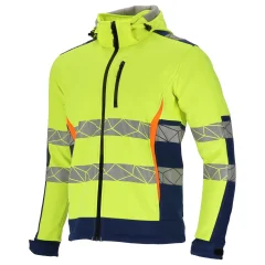 JAKNA ODSEVNA SOFTSHELL RUMENA-MODRA L L4094403