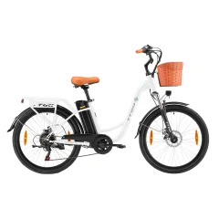 TTGO YY-26ST Električno Kolo – 250W motor 36V14.5AH baterija 26-palčna kolesa mehanska kolutna zavora - bela