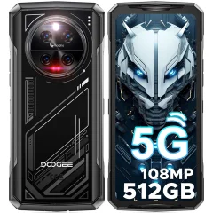 DOOGEE V40 5G 32/512GB, srebrna pametni robustni telefon Android 14, 8680mAh 120Hz 108MP+20MP nočni vid