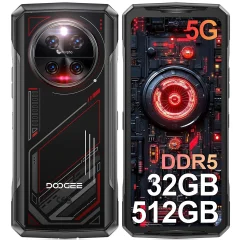 DOOGEE V40 5G 32/512GB, rdeča pametni robustni telefon Android 14, 8680mAh 120Hz 108MP+20MP nočni vid